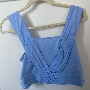 Blue Zara Cropped Blouse